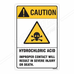 Hydrochloric Acid Caution Sign| Protector FireSafety