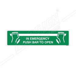 In Emergency Push Bar To Open Sign| Protector FireSafety