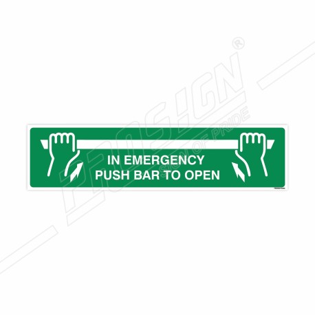 In Emergency Push Bar To Open Sign| Protector FireSafety