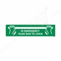 In Emergency Push Bar To Open Sign| Protector FireSafety