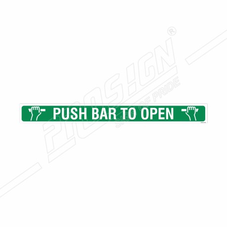 Push Bar To Open Sign| Protector FireSafety