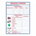 Emergency Number General Safety Poster| Protector FireSafety