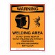 Warning Welding Area Welding Safety Poster