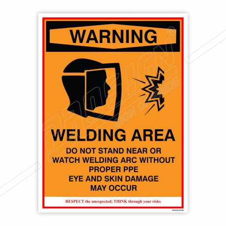 Warning Welding Area Welding Safety Poster| Protector FireSafety