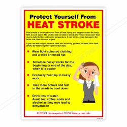 Heat Stroke First Aid Safety Posters| Protector FireSafety