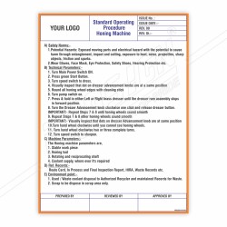 SOP Of Honing Machine Safety Poster| Protector FireSafety