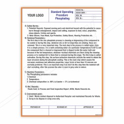 SOP Of Phosphating Safety Poster| Protector FireSafety
