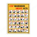 Stop Warehouse Unsafe Acts Safety Posters| Protector FireSafety