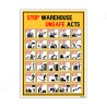 Stop Warehouse Unsafe Acts Safety Posters| Protector FireSafety