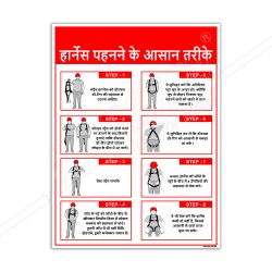 Easy Way To Wear Safety Belt In Hindi Fall Safety Posters| Protector FireSafety