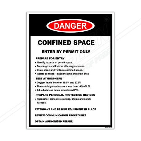 Confined Space Safety Posters| Protector FireSafety