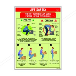 Lift Safely Material Handling Safety Posters| Protector FireSafety