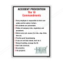 Accident Prevention The 10 Commandments Safety Posters| Protector FireSafety