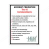 Accident Prevention The 10 Commandments Safety Posters| Protector FireSafety