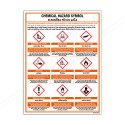 Chemical Hazard Symbol English & Gujrati Safety Posters| Protector FireSafety