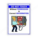 Do Not Touch Without Permission And Correct Information Electrical Safety Posters| Protector FireSafety
