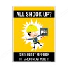 All Shock Up Ground Before It Grounds You Electrical Safety Posters| Protector FireSafety