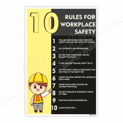 0 Work Place Safety Rules Posters| Protector FireSafety