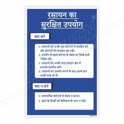 Does And Don'ts For Usage Of Chemical In Hindi Safety Posters| Protector FireSafety