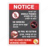 Smoking, Pan And Gutka Not Allowed During Working Hours In English & Hindi Safety Posters| Protector FireSafety