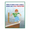 Work At Height Is Not A Circus, Always Use Fall Protection, Fall Safety Posters| Protector FireSafety
