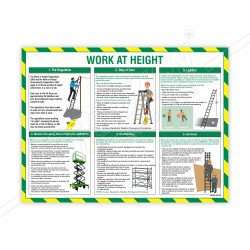 Instruction For Work At Height, Work Safety Posters| Protector FireSafety