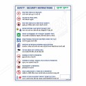 Safety Security Instructions In English & Gujrati Safety Posters| Protector FireSafety