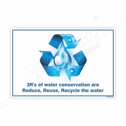 3R's Of Water Conservation, Environment Safety Posters| Protector FireSafety