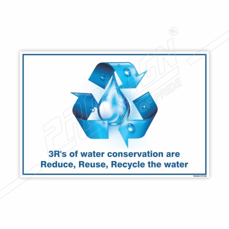 3R's Of Water Conservation, Environment Safety Posters| Protector FireSafety
