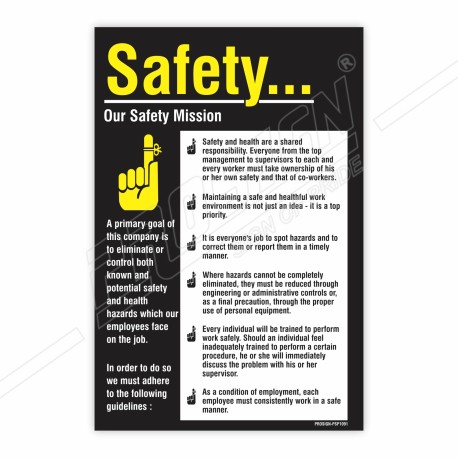 Safety Only For Mission, General Instruction Safety Posters| Protector FireSafety