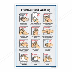Effective Hand Washing Hand Safety Posters| Protector FireSafety