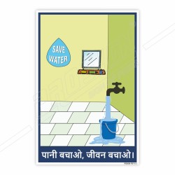 Save Water In Hindi, Environment Safety Posters| Protector FireSafety
