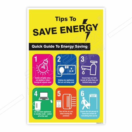 Save Energy, Environment Safety Posters| Protector FireSafety