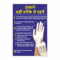Wear Hand gloves  Proper Way In Hindi, Hand Safety Posters| Protector FireSafety