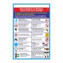 General Guideline For Warehouse In English & Hindi , Warehouse Safety Posters| Protector FireSafety