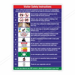 Visitor Safety Instruction Safety Posters| Protector FireSafety