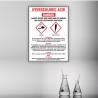 Danger Hydrochloride Acid Chemical Safety Poster| Protector FireSafety