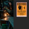 Warning Welding Area Welding Safety Poster| Protector FireSafety