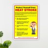 Heat Stroke First Aid Safety Posters| Protector FireSafety