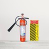Co2 Fire Extinguisher Zebra Board Fire Safety Poster| Protector FireSafety