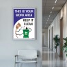Work Area Keep It Clean House Keeping Poster| Protector FireSafety