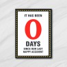 Zero Accident Quality Safety Poster| Protector FireSafety