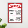 Warning General Safety Poster| Protector FireSafety