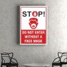 Do Not Enter Without Mask General Safety Poster| Protector FireSafety
