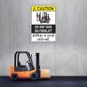 Do Not Ride On Forklift Safety Posters| Protector FireSafety