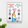 House Keeping Means Safekeeping IN English & Hindi Safety Posters| Protector FireSafety