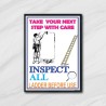 Inspect All Ladder Before Use Ladder Safety Poster| Protector FireSafety