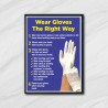 Wear Gloves Right Way Personal Safety Posters| Protector FireSafety