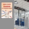 Save Your Hand Safety Slogan Poster| Protector FireSafety