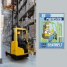Wear Safety Belt Material Handling Safety Posters| Protector FireSafety